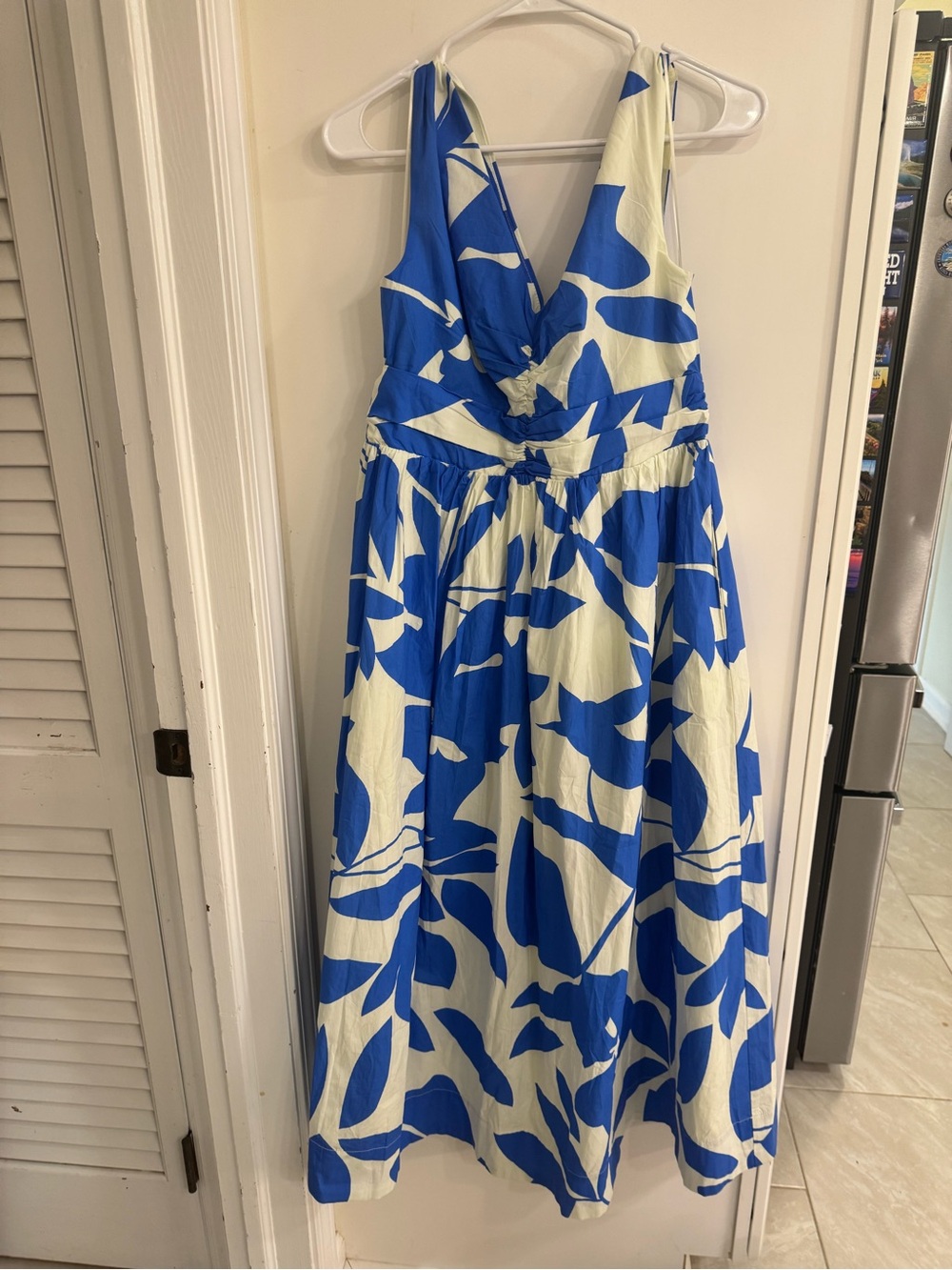 Hyacinth House Tuckernuck Sleeveless Blue & White Floral Print Carson Maxi Dress - Picture 3 of 10